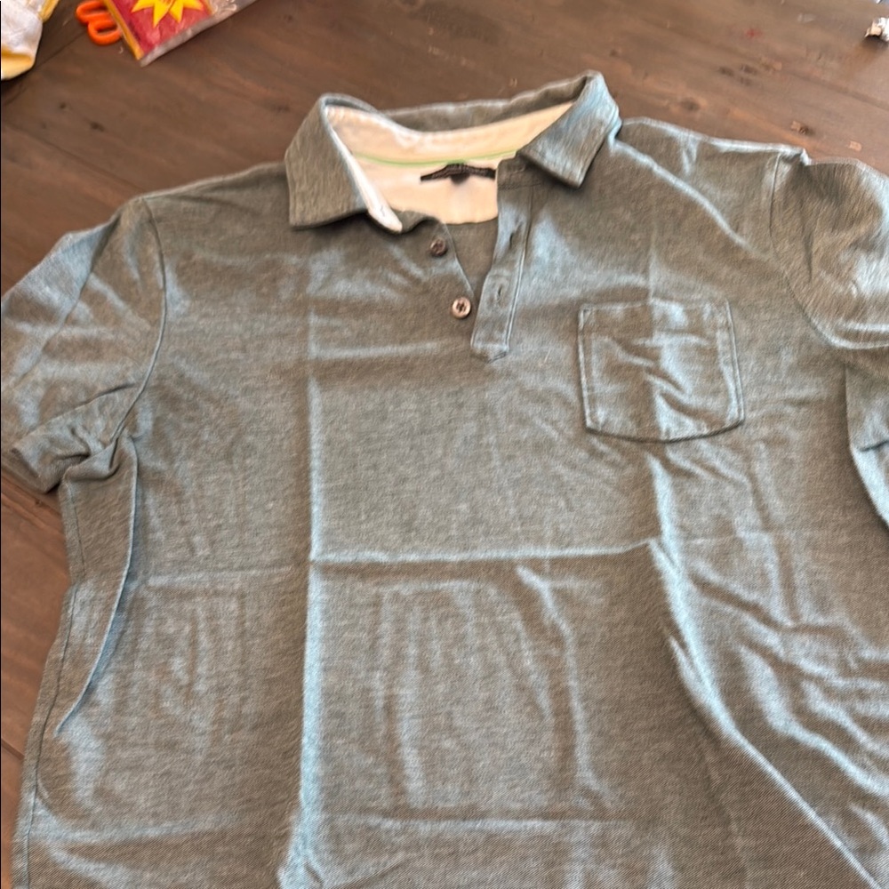 Banana Republic blue grey 
Shirt with Pocket
Large
Perfect condition